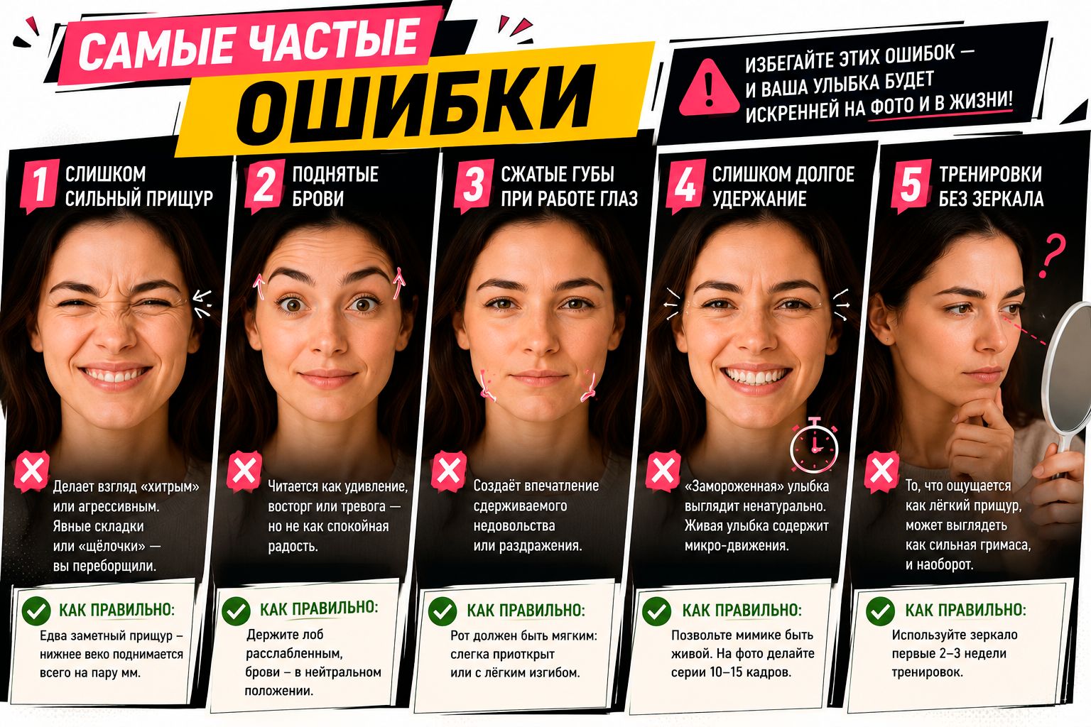 common-smiling-mistakes-and-fixes Как улыбаться глазами, а не только ртом: секрет искренней улыбки