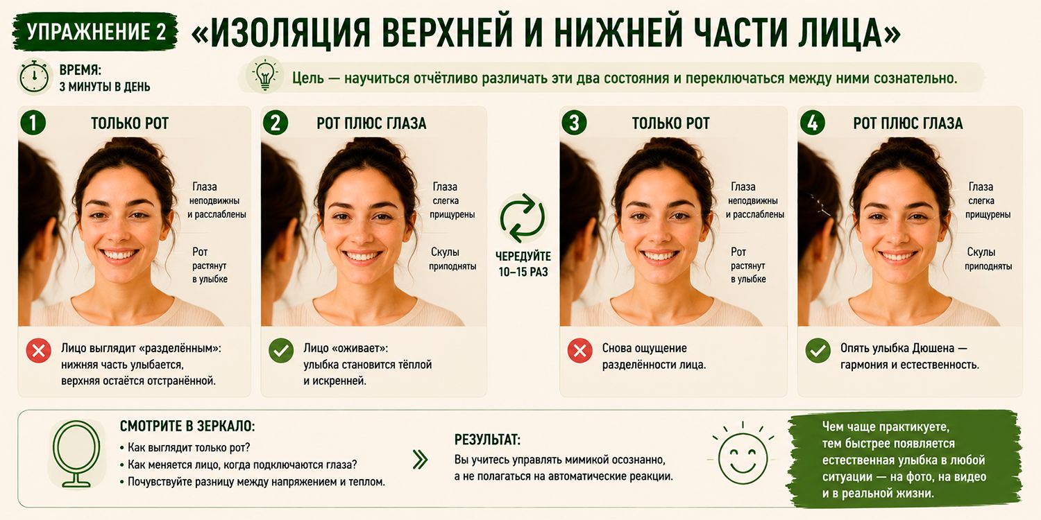 facial-expression-exercise-guide Как улыбаться глазами, а не только ртом: секрет искренней улыбки