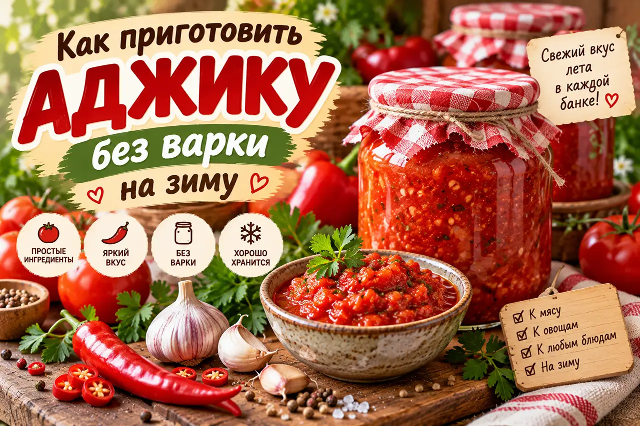 Домашняя аджика без варки на зиму