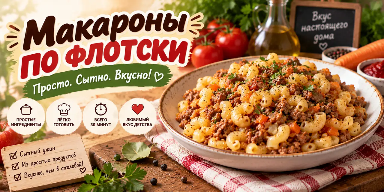 Приготовьте дома нежные макароны по флотски с сочным фаршем — сытный семейный ужин за полчаса